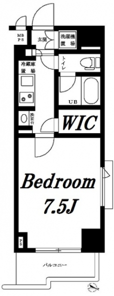ルーブル市ヶ谷の間取り図