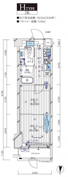 メインステージ本蓮沼の間取り図