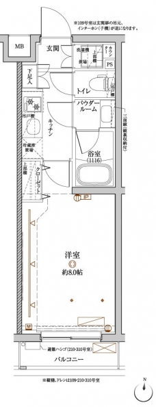 クレイシア目黒都立大学の間取り図