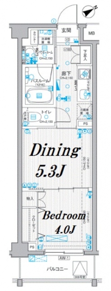 アクサス菊名LRの間取り図
