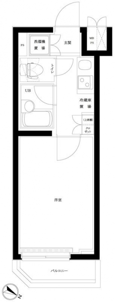 ルーブル多摩川伍番館の間取り図