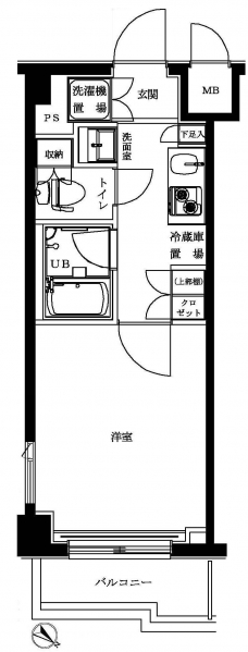 ルーブル旗の台弐番館の間取り図