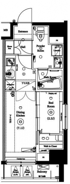アクサス銀座アジールコートの間取り図