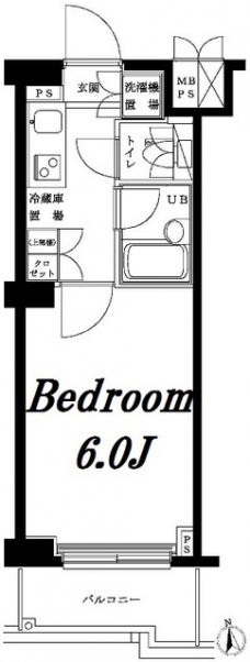 ルーブル神楽坂弐番館の間取り図