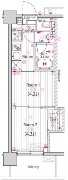 ガーラ・グランディ大森西の間取り図