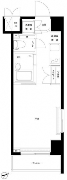 ルーブル早稲田の間取り図