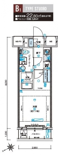 メインステージ立川の間取り図