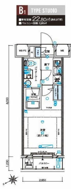 メインステージ立川の間取り図