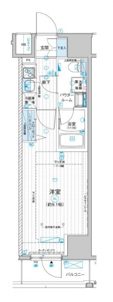 メインステージ入谷IVの間取り図