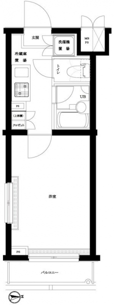 ルーブル早稲田六番館の間取り図