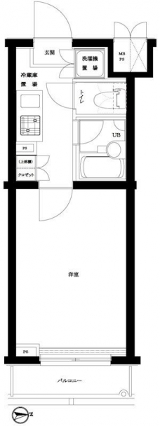 ルーブル早稲田六番館の間取り図