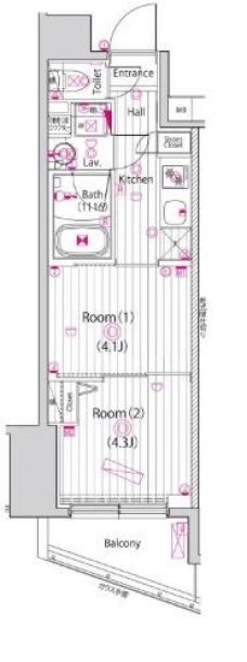 ガーラ・プレシャス三軒茶屋の間取り図