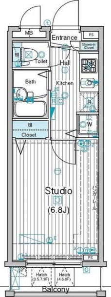 ガラ・シティ笹塚駅前の間取り図