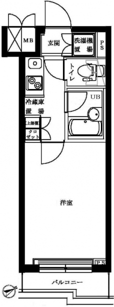 ルーブル大崎参番館の間取り図