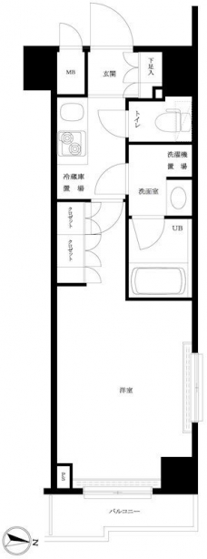 ルーブル方南町弐番館の間取り図