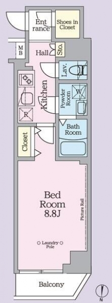 ＡＲＫＭＡＲＫ池袋本町の間取り図