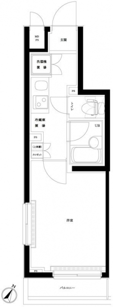 ルーブル多摩川伍番館の間取り図