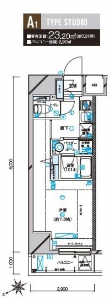 メインステージ立川の間取り図