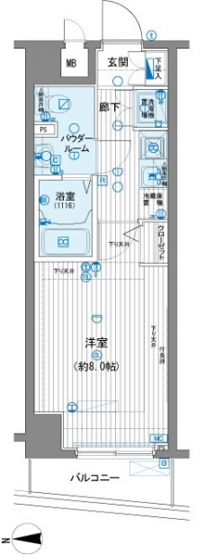 メインステージ田端参番館の間取り図