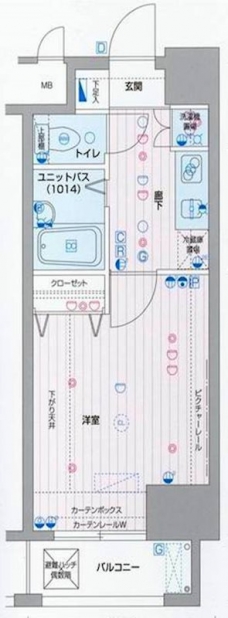 メインステージ市ヶ谷曙橋の間取り図