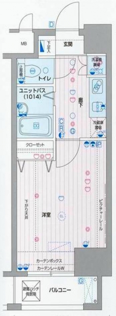 メインステージ市ヶ谷曙橋の間取り図