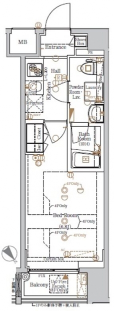 ヴァローレクオリタ池袋の間取り図