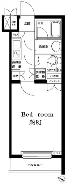ルーブル祐天寺の間取り図