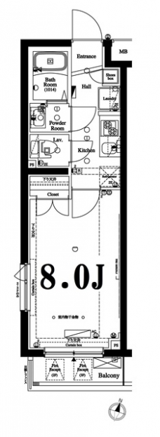 アクサス西新宿の間取り図