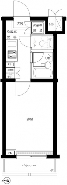 ルーブル早稲田六番館の間取り図
