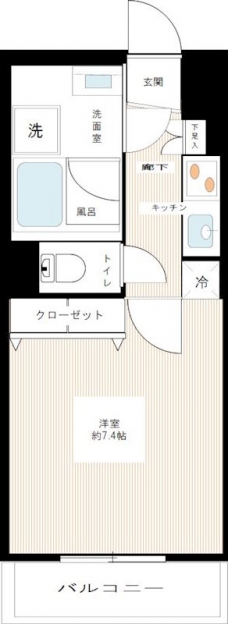 スカイコートグランデ清澄白河の間取り図