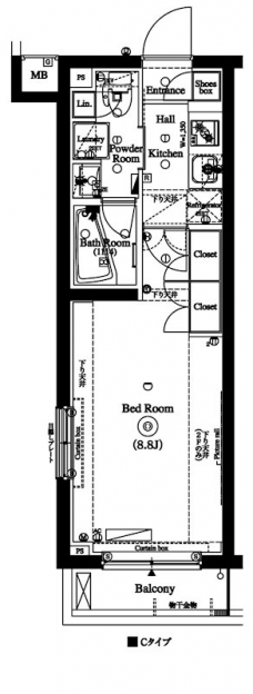 アークマーク梅屋敷アジールコートの間取り図
