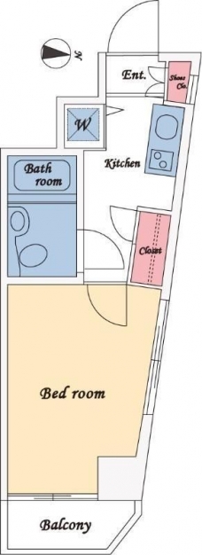 スカイコート新宿曙橋の間取り図