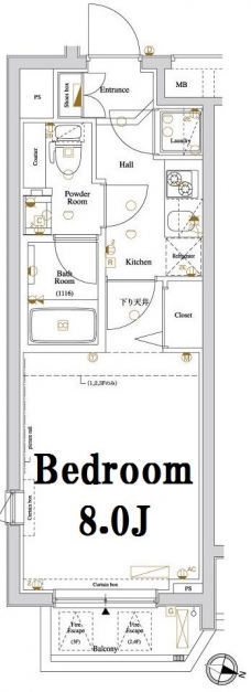 アクサス新宿の間取り図