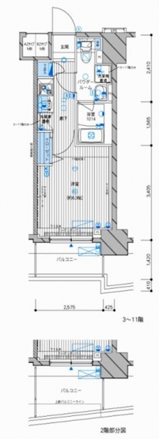 メインステージ八幡山の間取り図