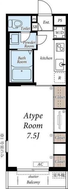 ガーデンfukuの間取り図