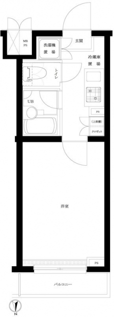 ルーブル早稲田六番館の間取り図