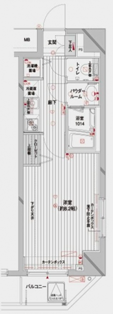 メインステージ蔵前の間取り図