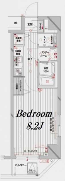 メインステージ蔵前の間取り図