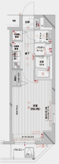 メインステージ蔵前の間取り図