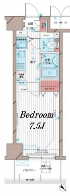 メインステージ五反田駅前の間取り図