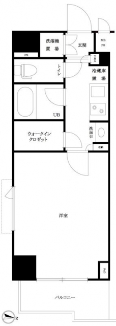 ルーブル市ヶ谷の間取り図