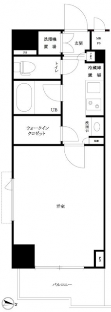 ルーブル市ヶ谷の間取り図