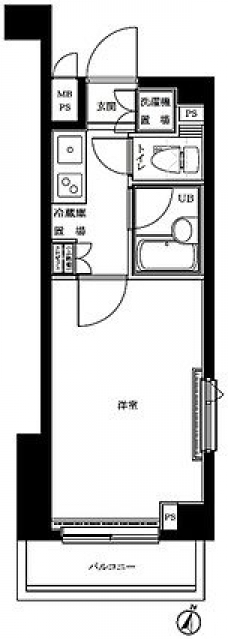 ルーブル中野沼袋弐番館の間取り図