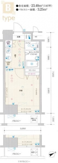 メインステージ市ヶ谷曙橋の間取り図