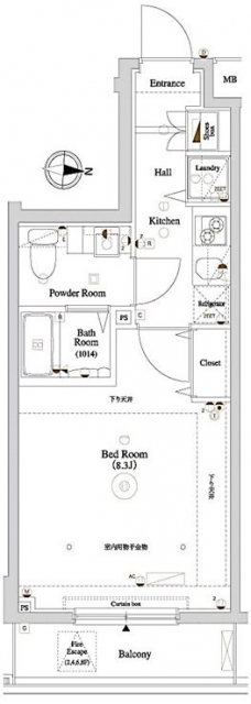 アクサス東京イーストガーデンの間取り図