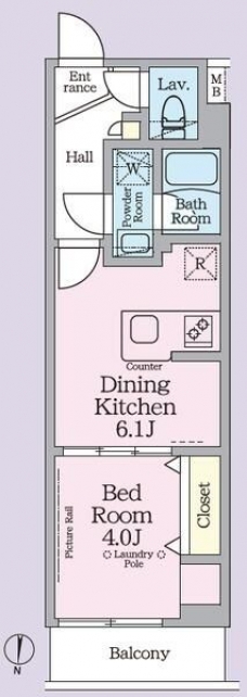 ＡＲＫＭＡＲＫ池袋本町の間取り図
