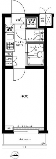 ルーブル早稲田六番館の間取り図