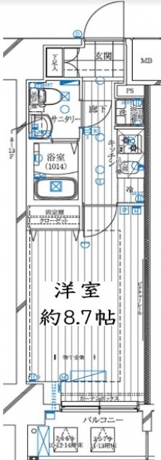レガリス亀戸の間取り図