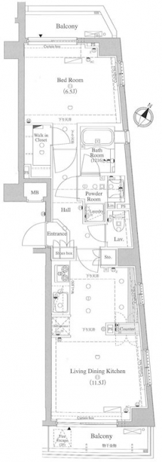アクサス品川レジデンスの間取り図