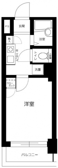 スカイコート新宿御苑前の間取り図